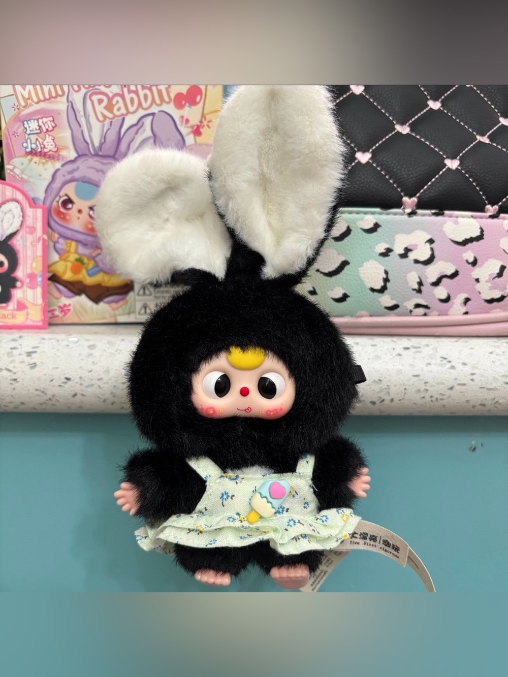 Baby Three Ink Black Mini Tiny Rabbit Open Box/Bag 360 Boba Eyes